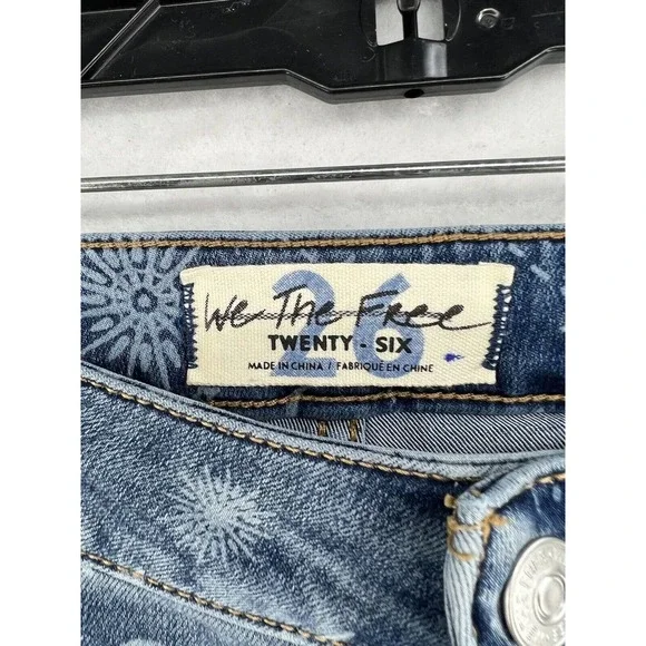 Free People Just Float On Printed Flare High Rise Jeans - Picture 7 of 9